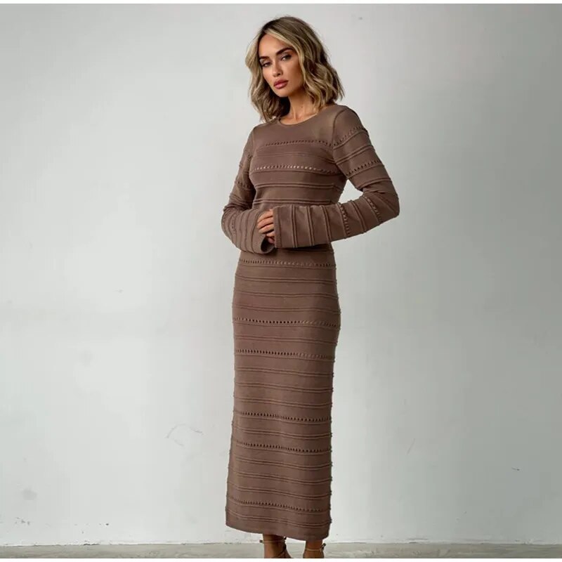 The Camille Ribbed dress - front view