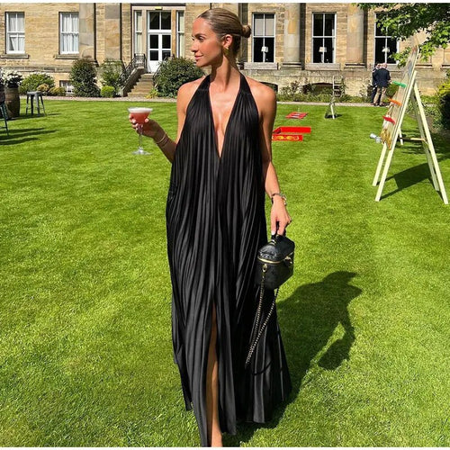 The Alessandra Pleated dress - front view