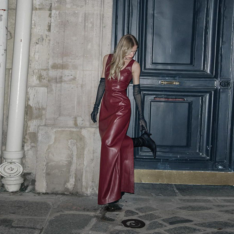 The Vivienne Faux Leather dress - alternate view 8