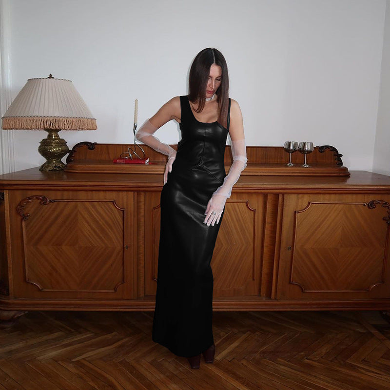 The Vivienne Faux Leather dress - alternate view 2