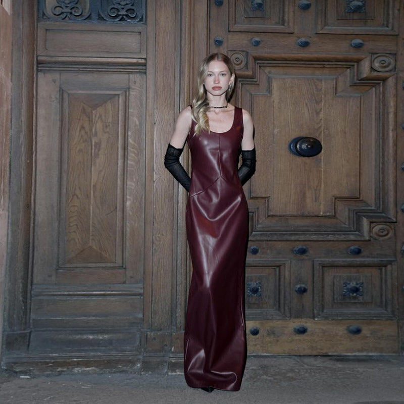 The Vivienne Faux Leather dress - alternate view 5