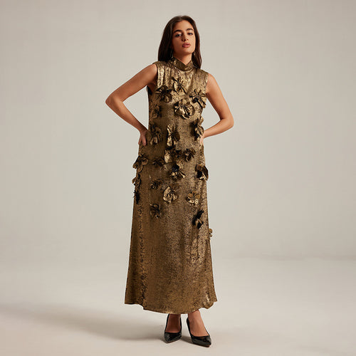 The Aurelia Floral Appliqué dress - alternate view 2