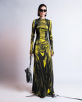 The Vesper Metallic dress - front view