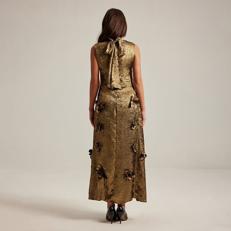 The Aurelia Floral Appliqué dress - alternate view 4