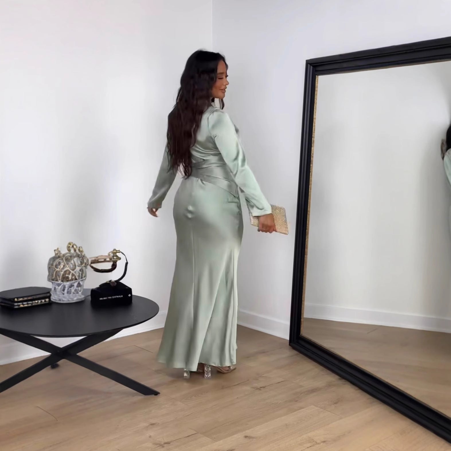 The Solène Satin dress - alternate view 3