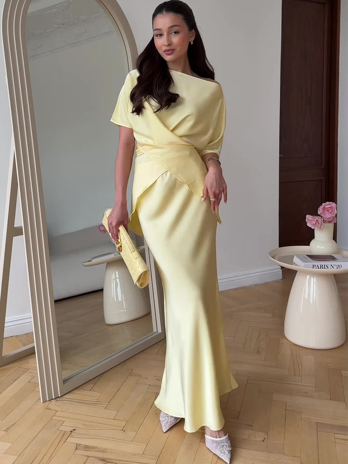 The Aurelia One-Shoulder Dress dress - front view