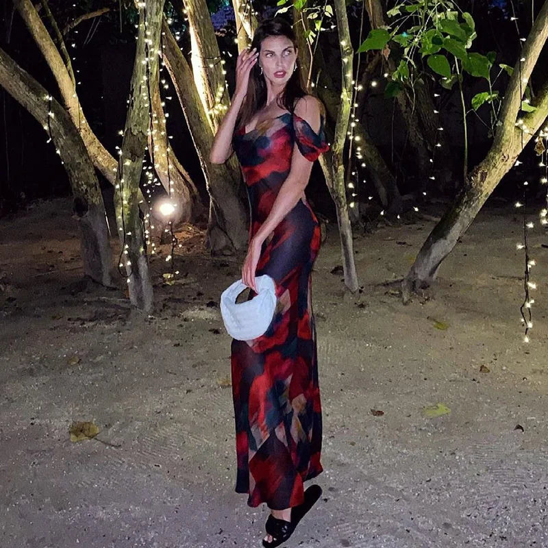 The Nerina Printed Mesh dress - alternate view 8