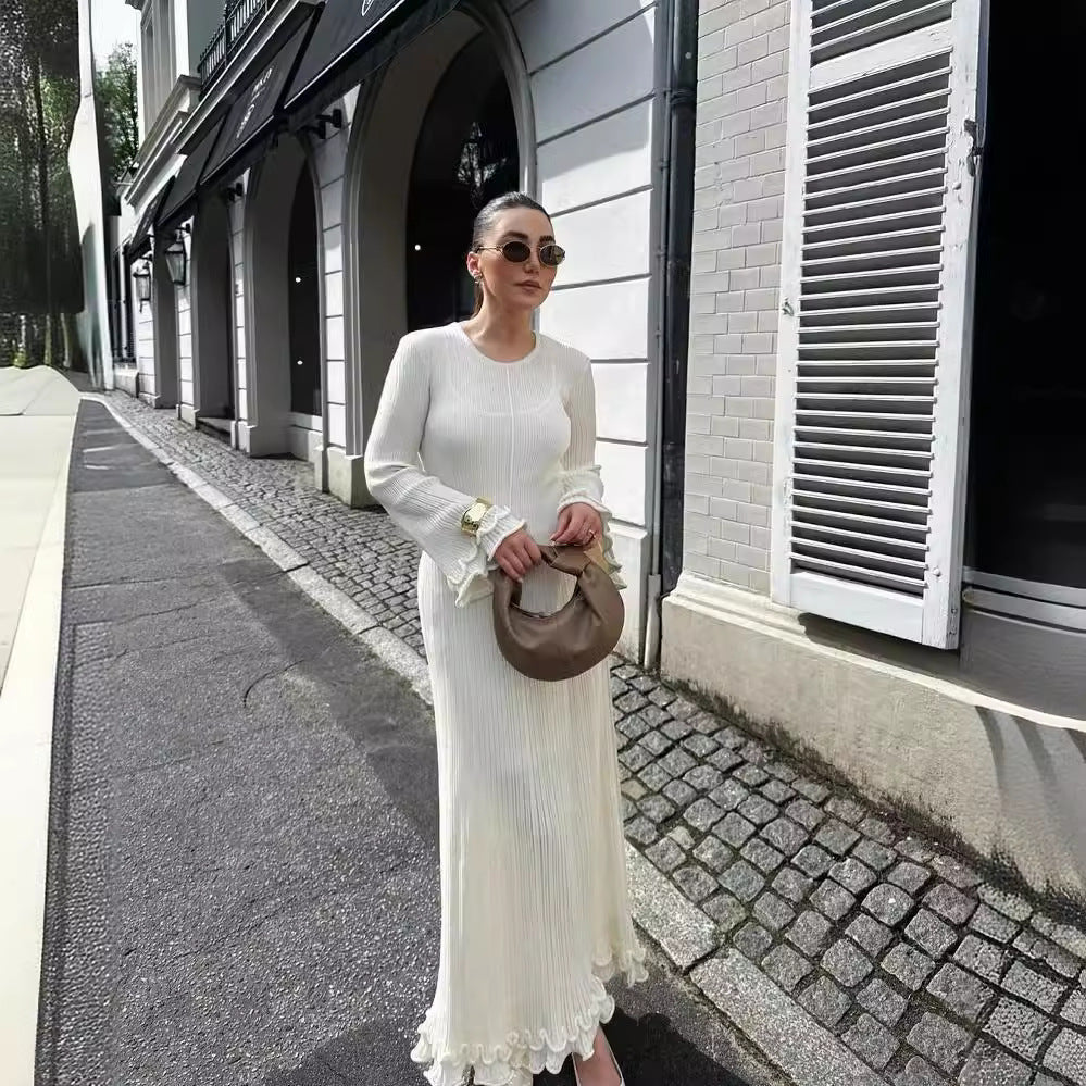 The Eliane Ruffle-Trim dress - front view