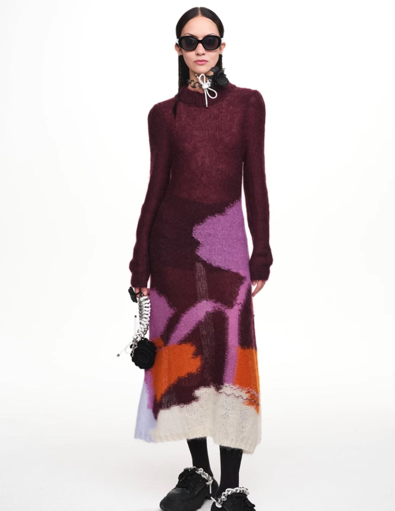 The Odette Colorblock dress - front view