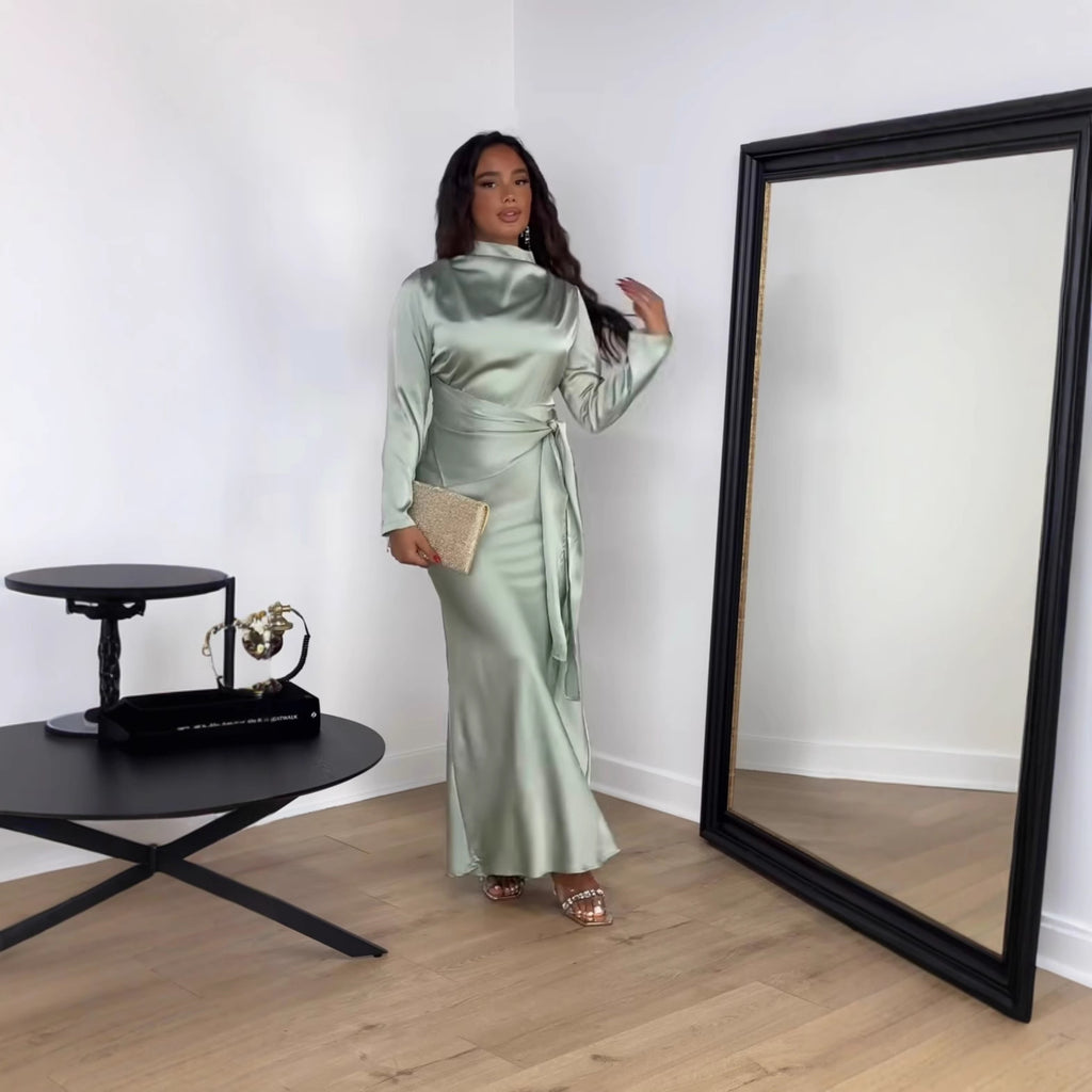 The Solène Satin dress - alternate view 2