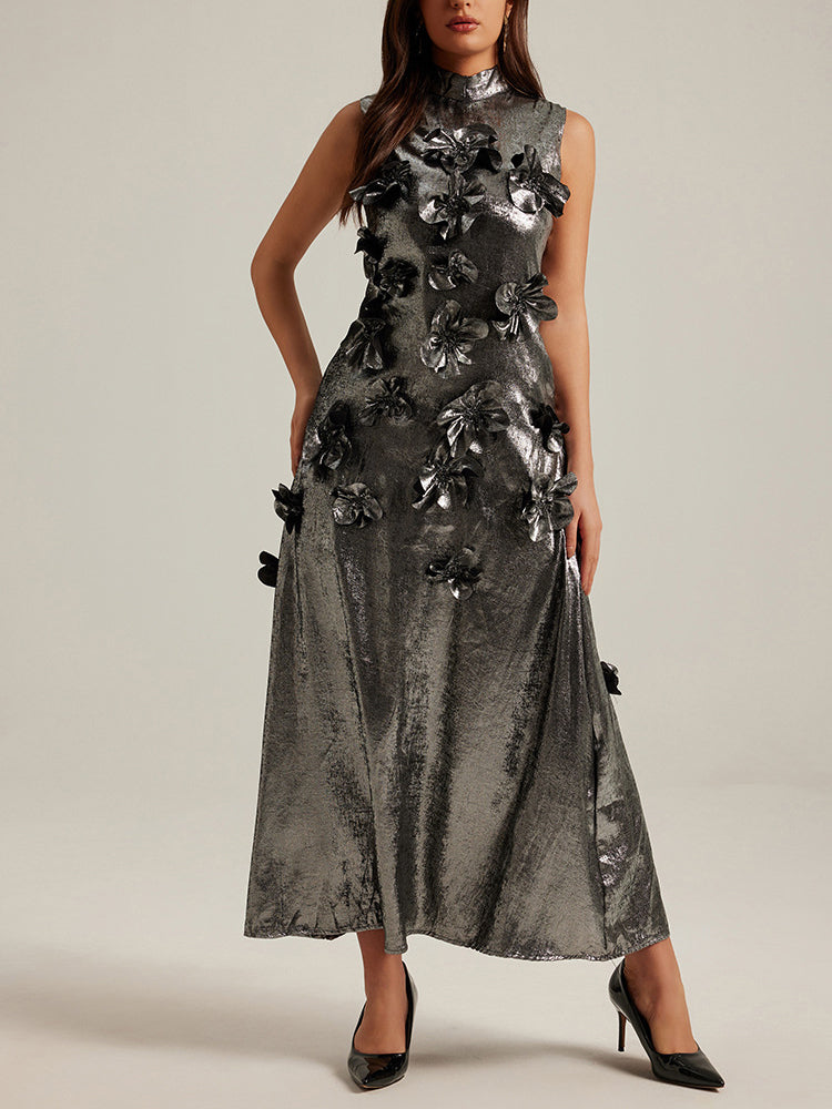 The Aurelia Floral Appliqué dress - alternate view 5