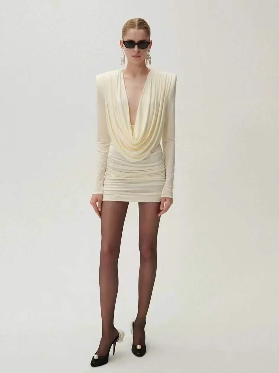 The Vivienne Draped dress - front view