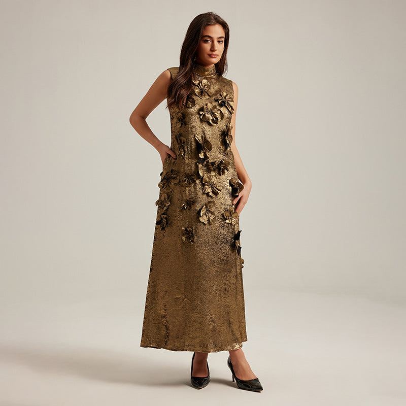 The Aurelia Floral Appliqué dress - alternate view 3