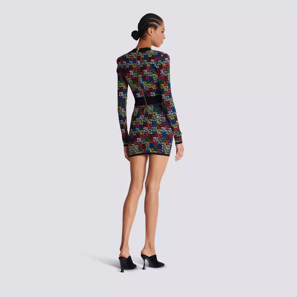 The Cressida Jacquard dress - front view