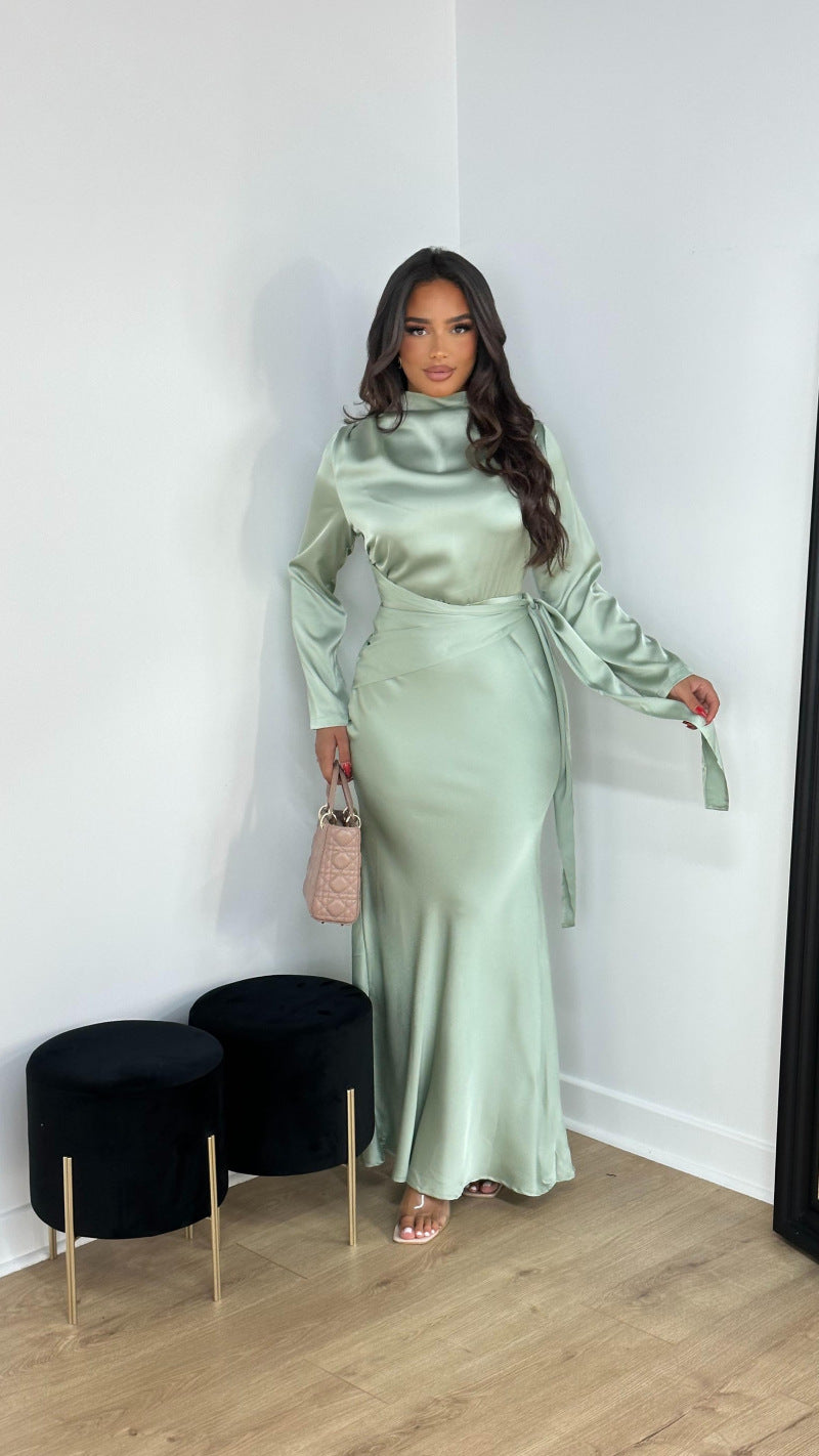 The Solène Satin dress - alternate view 5